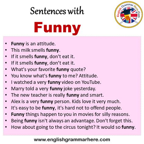 Sentences with Funny, Funny in a Sentence in English, Sentences For ...