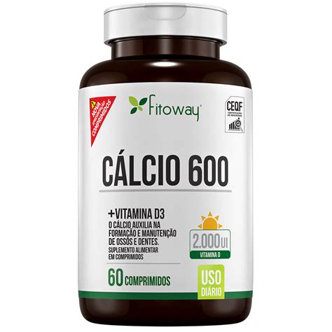 Cálcio 600 D3 60 caps Fitoway Clean Meu Mundo Fit