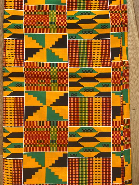 Kente Ankara Africa Print Fabric By The Yard Etsy