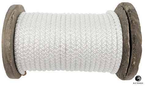 Ravenox Knit Braid Polyester Rope | Made in the USA - White Ropes