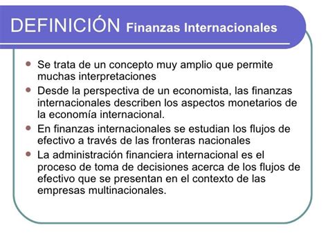 Finanzas Internacionales