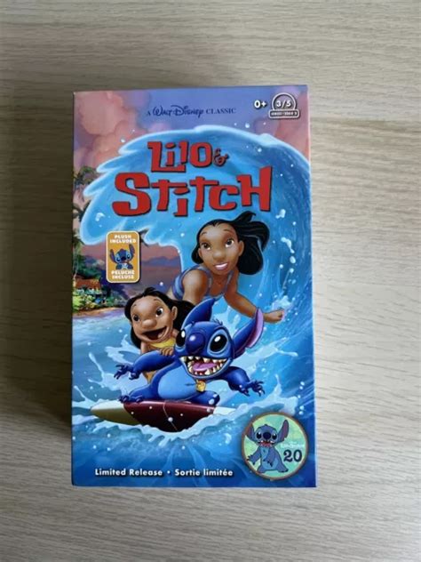 RARE DISNEY S LILO Stitch Boxed Stitch Plush VHS Style Limited