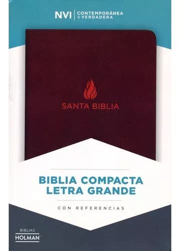 Biblia Nvi Compacta Letra Grande Piel Fabricada Marrón Envío gratis