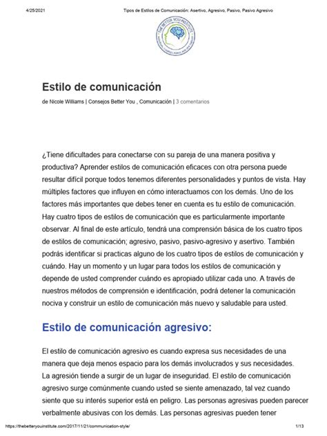 Comprender Los Cuatro Estilos Principales De Comunicación Asertivo