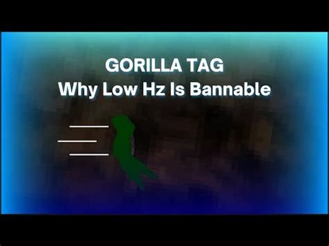 Why Lower Hz Is Bannable Hz Hz Hz Gorilla Tag Vr Youtube