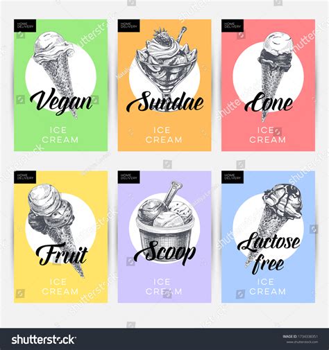 Template Element Ice Cream Packaging Design Stock Vector Royalty Free 1734338351 Shutterstock