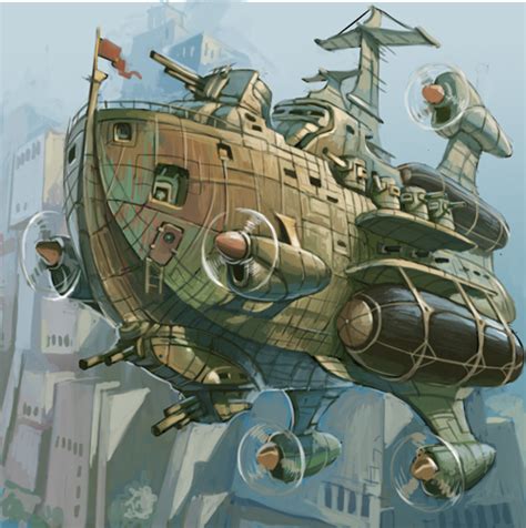 Иллюстрация Боевой дирижабль в стиле графика | Illustrators.ru