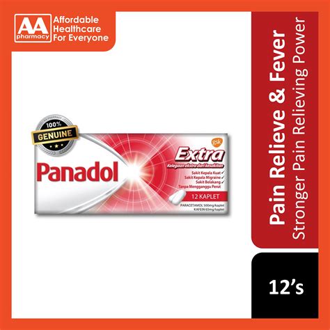 Panadol Extra Paracetamol 500mgcaffeine 65mg Caplet 12s Aa Pharmacy