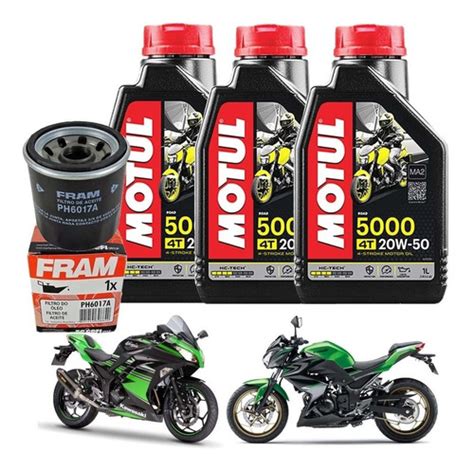 Kit Troca Leo Ninja Z Motul W Filtro Fram