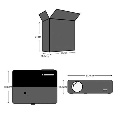 Projektor LCD VAABZZ D4000 120W LED 600ANSI 4K HD 1080P 2 Głośnik 2