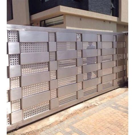 Silver Stainless Steel Sliding Gate Rs Square Feet Touchwood