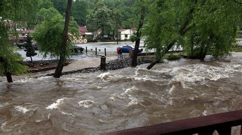 Flooding In Helen Takes Over City Streets As The River S Level Rises