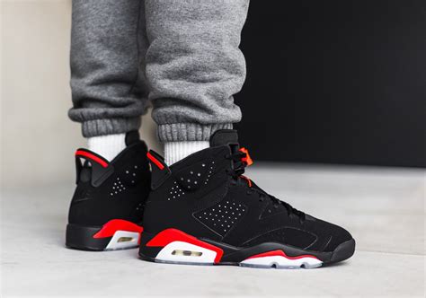 Infrared 6 Black On Feet