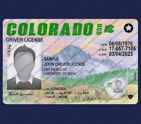 New Colorado Driving License Psd Template 2023 Rh Editography