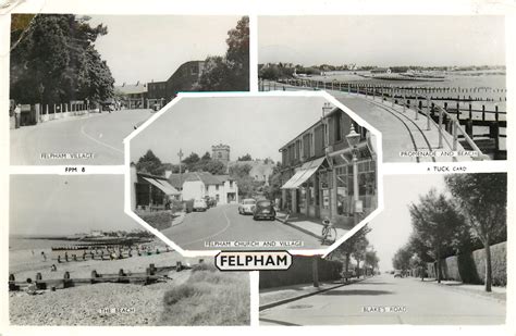 5 insets FELPHAM VILLAGE/PROMENADE AND BEACH/FELPHAM CHURCH AND VILLAGE/ THE BEACH/BLAKE'S ROAD ...