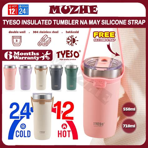 Tyeso Vacuum Insulated Tumbler Hot And Cold Thermoflask Stainless Steel Water Bottle Thermos