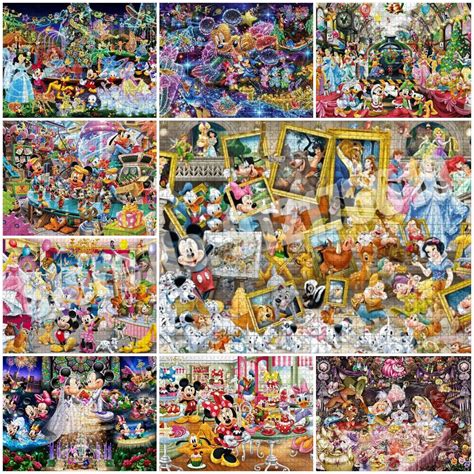 Disney Cartoon Princess 1000 Pieces Jigsaw Puzzle Mickey Mouse Diy