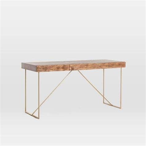 West Elm Modern Metal Wood Writing Desk Wood Writing Desk Metal