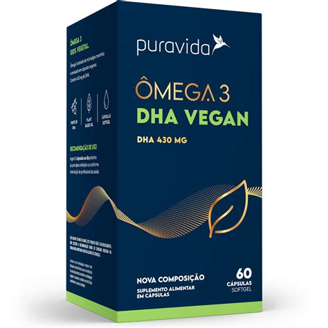 Mega Dha Vegan Caps Puravida Meu Mundo Fit