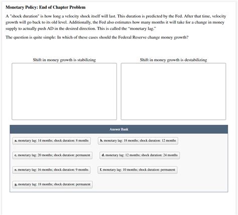 Solved Monetary Policy End Of Chapter Problem A Shock Chegg