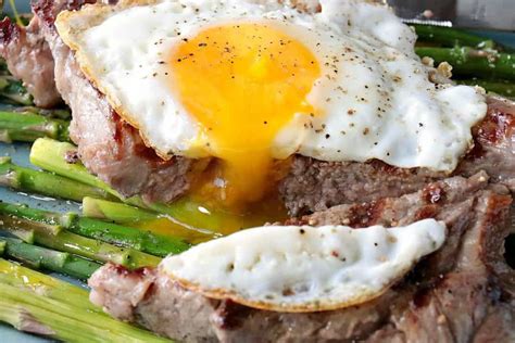 Steak And Eggs Over Asparagus Recipe Kudos Kitchen By Renee