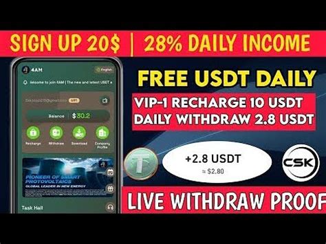 Welcome To Join 4AM The New And Latest USDT Earning Platform New