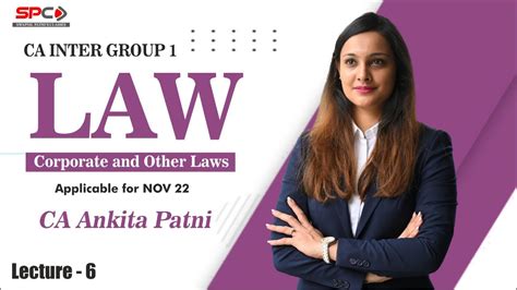 Ca Inter Group Law For Nov Lec By Ca Ankita Patni Youtube