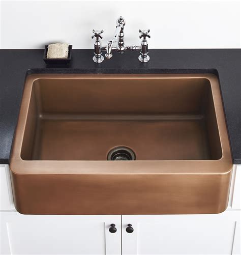 Apron Front Copper Sink - 25" x 22" | Rejuvenation