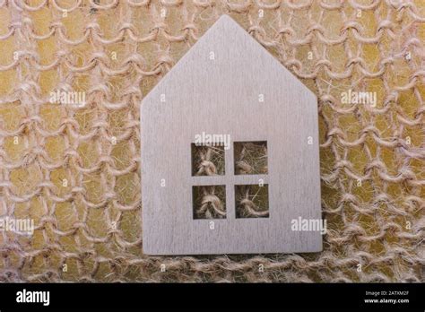 Wooden House Shape With A Window As Business Concept Stock Photo Alamy