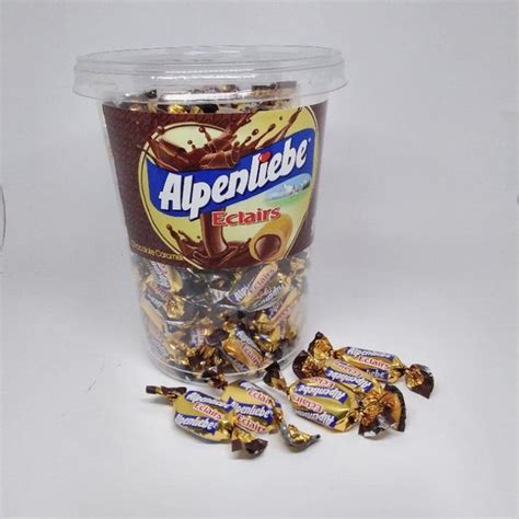 Jual ALPENLIEBE Eclairs Chocolate Caramel Permen Coklat Karamel Jar