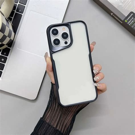 Luxury Soft Frame Shockproof Cover For Iphone 15 Pro Max Electroplated Tpu With Pc Material