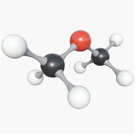 3d Dimethyl Ether Molecule With Pbr 4k 8k Turbosquid 1943246