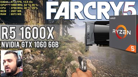 Teste Far Cry 5 R5 1600x GTX 1060 6GB Full HD Low Vs Ultra