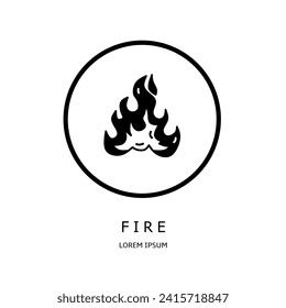 Logo Vector Design Business Fire Logos Stock Vector Royalty Free