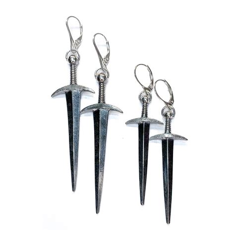 Sword earring in sterling silver or gold | Arcana Obscura