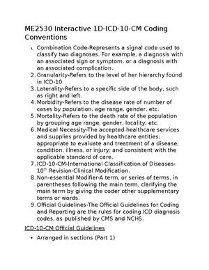 Solved Diagnostic Coding For MAA MOBS ME2530 Studocu