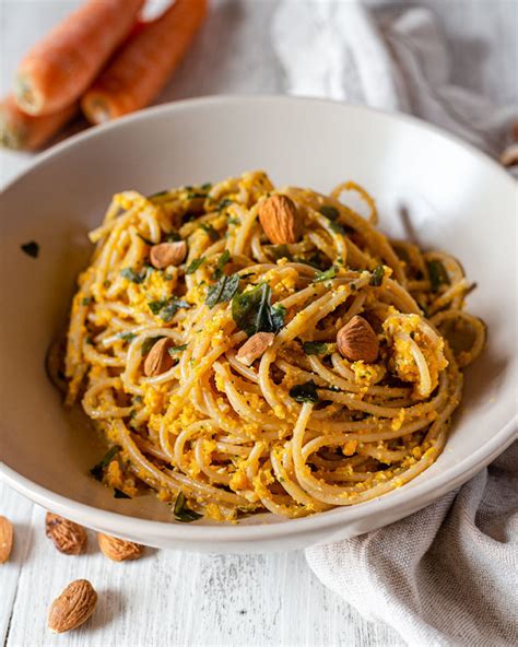 Spaghetti Integrali Al Pesto Di Carote Ricetta Per Il Pranzo