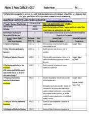 2016 17 Algebra 1 Pacing Guide Final 1 Docx Algebra 1 Pacing