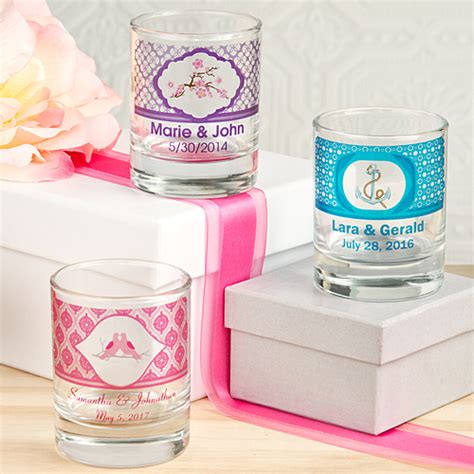 Clearly Custom Personalized Round Shot Glass Votive Candle Holder