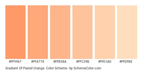 Gradient Of Pastel Orange Color Scheme » Orange » SchemeColor.com