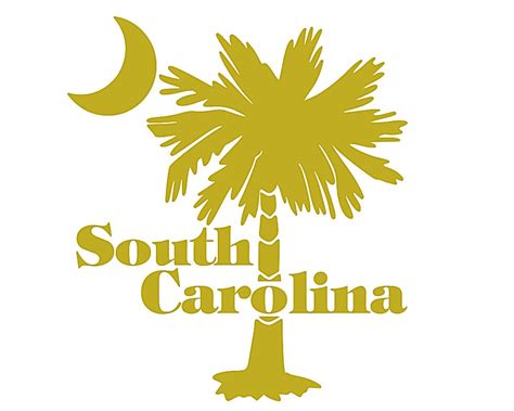 South Carolina Palmetto tree and crescent moon and Palm Tree