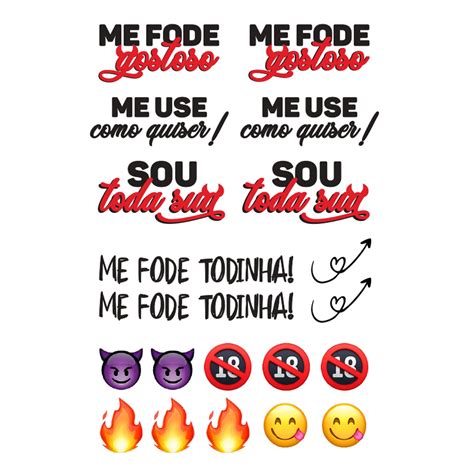 Cartela Sexy Tattoo Me Fode Gostoso Diversos Hot Sul Distribuidora