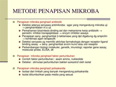 Isolasi Mikroba Prinsip Teknik Fermentasi Program Studi Mikrobiologi