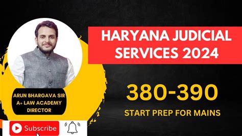 HARYANA JUDICIARY MAINS 2024 PREPARATION APLUSLAWACADEMY ARUN