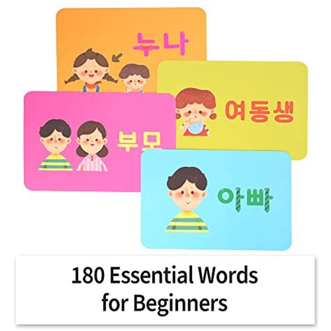 Snapklik Korean Word Flashcards For Beginners Hangul Flash Cards