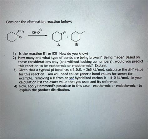 SOLVED Consider The Elimination Reaction Below CH3CH2OH Is The