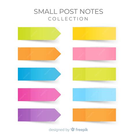 Premium Vector Pack Of Small Sticky Notes In Realistic Style