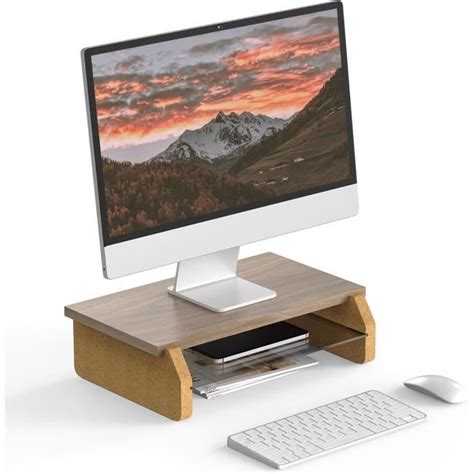 Réhausseur D Écran En Bois Support De Moniteur Support D Ordinateur