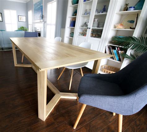 DIY Angled Base Dining Table