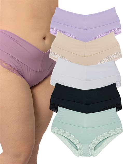 Kit 5 Calcinhas Tanga Plus Size Cós Alto Lingerie Feminina Em Renda